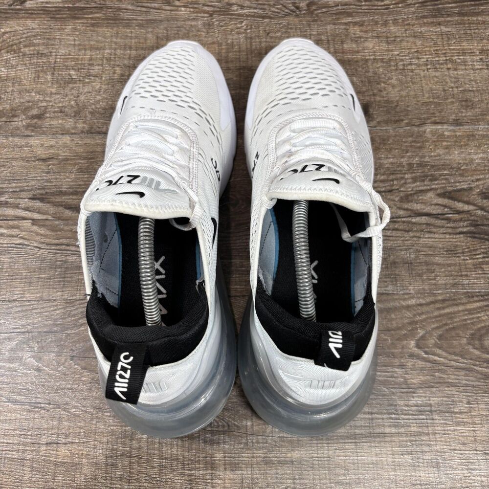 Nike Air Max 270 Shoes Men's 11.5 White Black Running Mesh Sneakers AH8050-100 - Picture 6 of 9